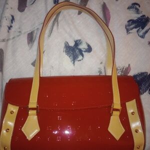 Arcadia Red Patent Leather Bag- Made In Italy